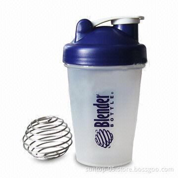Shaker Bottle with 400mL/16oz Capacity, Made of PP/HDPE/SS304